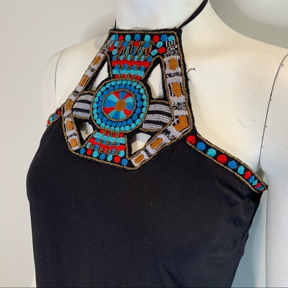 Re:named Black beaded Maxi Dress RS0018 - Picture 3 of 9